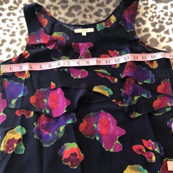 Eliot Silk Floral Layered Sleeveless Blouse Small - Picture 8 of 11